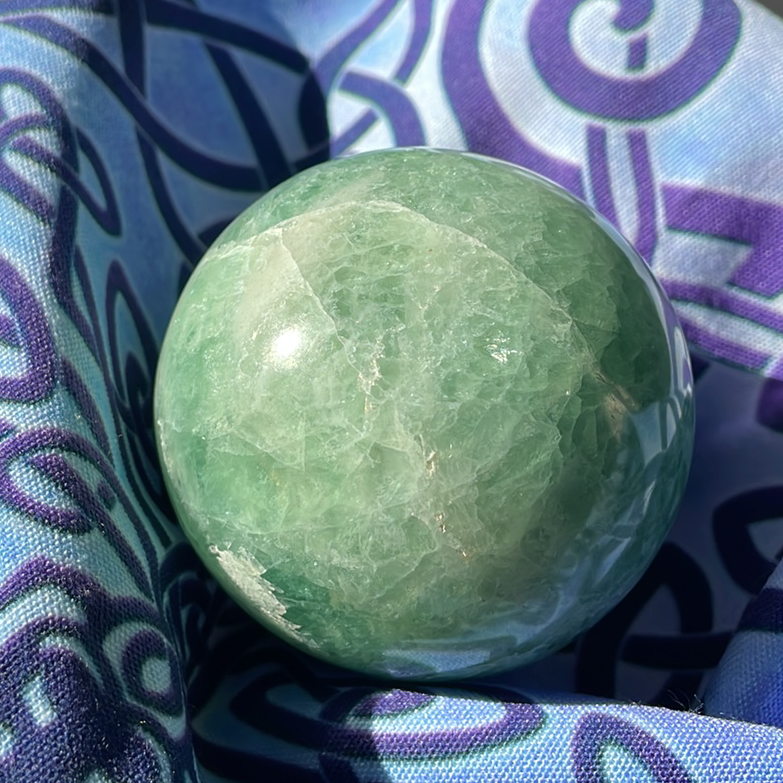 Green Fluorite Sphere ~ Mental Focus Green Fluorite Sphere ~ Mental Focus