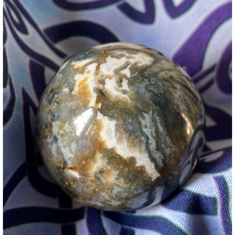 Agate d’arbre Sphère A ~ Connectez-vous à la nature Agate d’arbre Sphère A ~ Connectez-vous à la nature