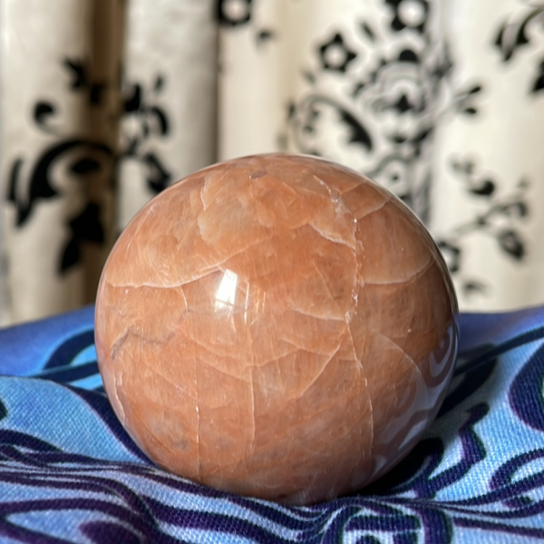 Pink Moonstone Sphere A ~ Open Your Heart