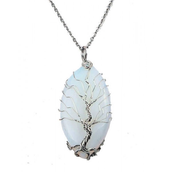 Collier Tree Of Life Wrap - Opalite