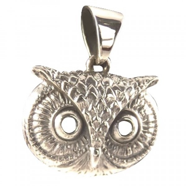 Owl Pendant, Sterling