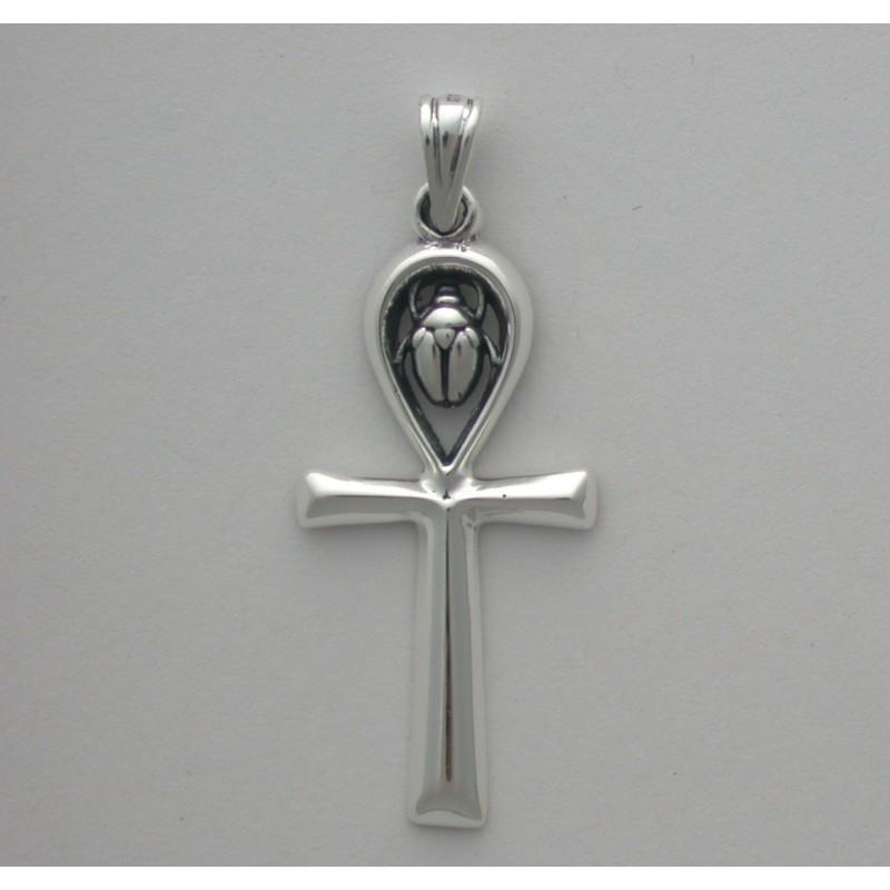 Pendentif Ankh Scarab, Sterling Pendentif Ankh Scarab, Sterling