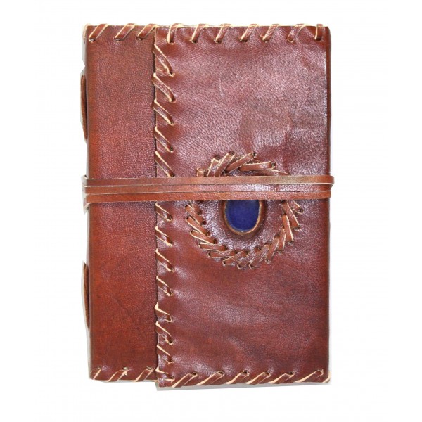 Leather Journal With Stone