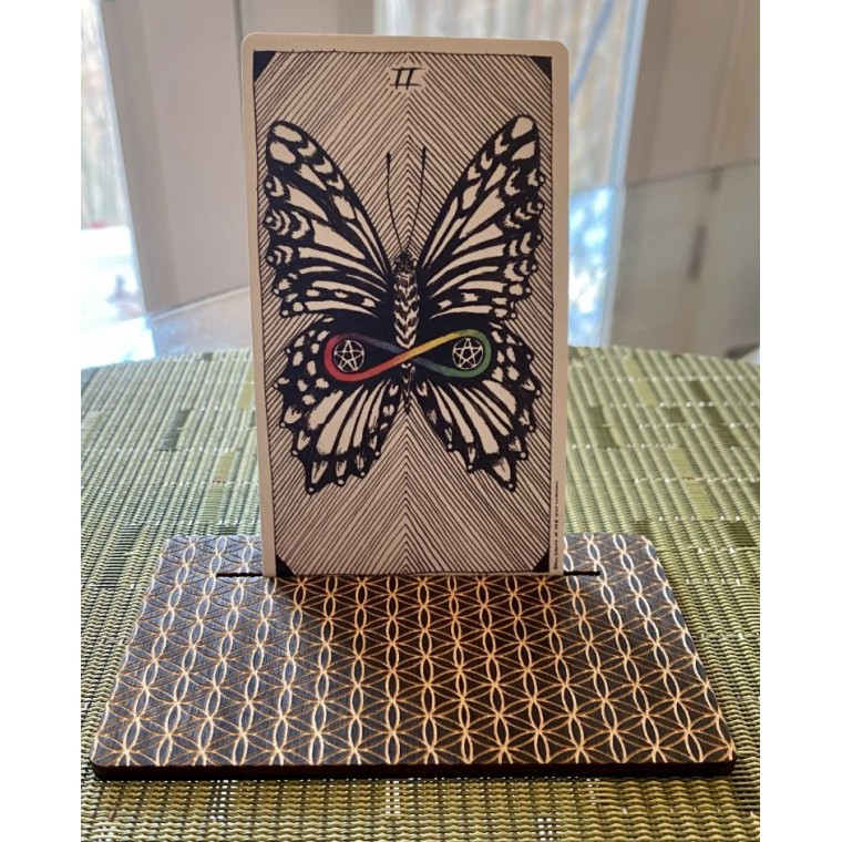 Tarot & Oracle Card Holder: Black, Flower Of Life - 1 Card