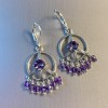 Amethyst Peace Sign Earrings Amethyst Peace Sign Earrings