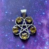 Pentacle de citrine, sterling Pentacle de citrine, sterling