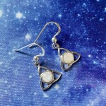 Moonstone Trinity Earrings, Sterling