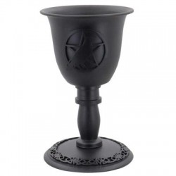 Mini Chime Candle Holder: Raven Pentacle Chalice