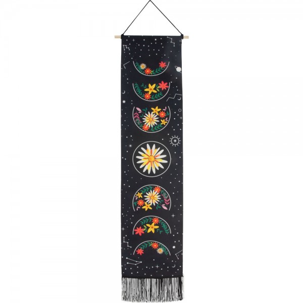 Floral Moon Phase Linen Hanging