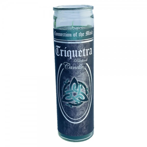 Glass Ritual Candle: Triquetra - Patchouli