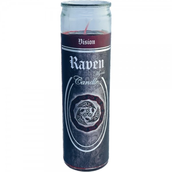 Glass Ritual Candle: Raven - Myrrh