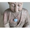 Angelite Gem Heart Pendant Angelite Gem Heart Pendant