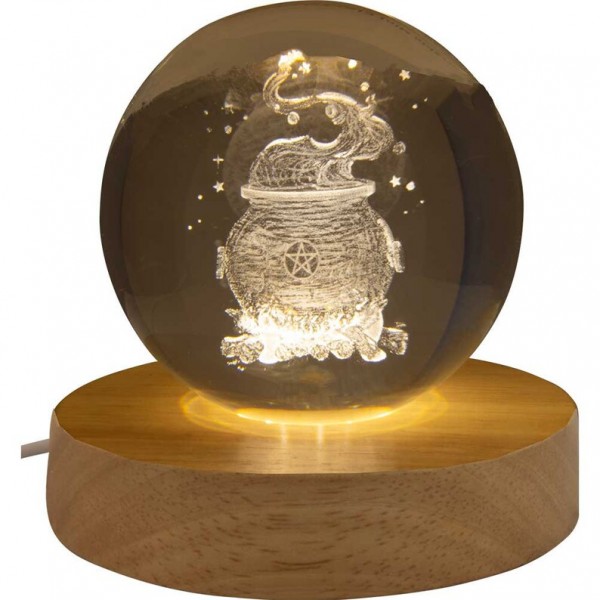 LED Crystal Ball - Cauldron