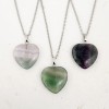 Pendentif cœur en fluorite arc-en-ciel Pendentif cœur en fluorite arc-en-ciel
