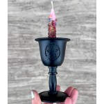 Mini Chime Candle Holder: Raven Pentacle Chalice