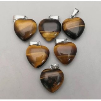 Tiger Eye Gem Heart Pendant Tiger Eye Gem Heart Pendant