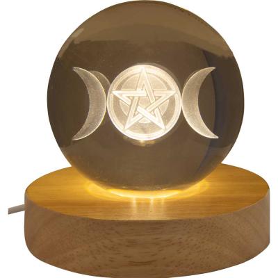 Boule de cristal LED - Triple Lune Boule de cristal LED - Triple Lune