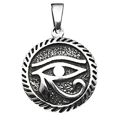 Eye Of Horus Pendant, Round, Sterling Eye Of Horus Pendant, Round, Sterling