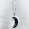 Amethyst Crystal Cluster Moon Necklace Amethyst Crystal Cluster Moon Necklace