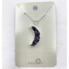Amethyst Crystal Cluster Moon Necklace Amethyst Crystal Cluster Moon Necklace
