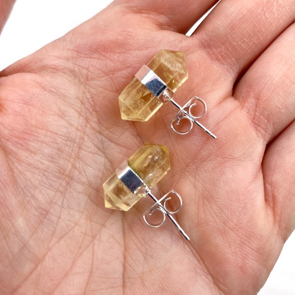 Boucles d’oreilles en cristal de citrine Boucles d’oreilles en cristal de citrine