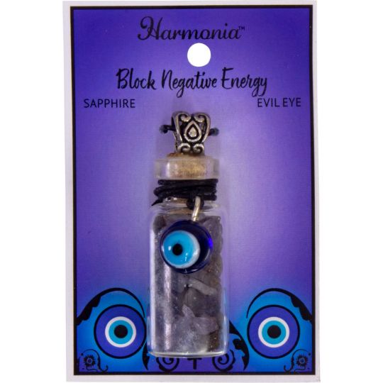 Evil Eye Sapphire Bottle Pendant Evil Eye Sapphire Bottle Pendant