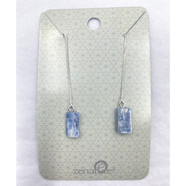 Blue Kyanite Chain Earrings Blue Kyanite Chain Earrings
