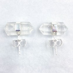 Quartz Crystal Stud Earrings