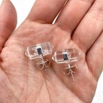 Quartz Crystal Stud Earrings