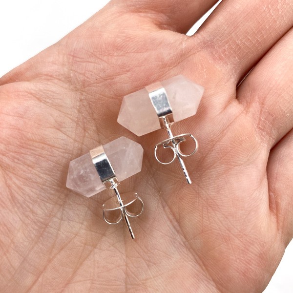 Rose Quartz Crystal Earrings Rose Quartz Crystal Earrings