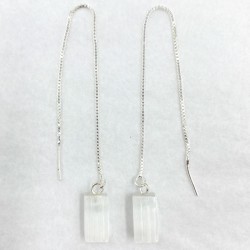 Selenite Crystal Chain Earrings