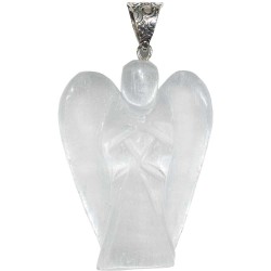 Crystal Angel Pendant: Selenite