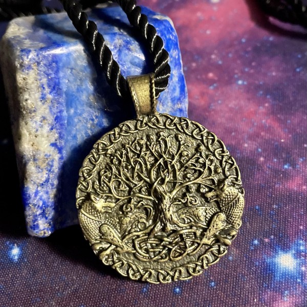 Odin’s Wolves & Yggrissil Collier - Bronze Tone