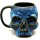 Glazed Ceramic Mug: Blue Skull