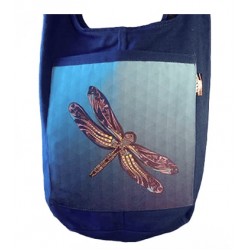 Monk Bag: Dragonfly, Blue