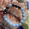 Bracelet de mise à la terre en agate bleue, taille enfant Bracelet de mise à la terre en agate bleue, taille enfant