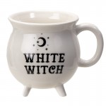 Tasse de chaudron de sorcière blanche