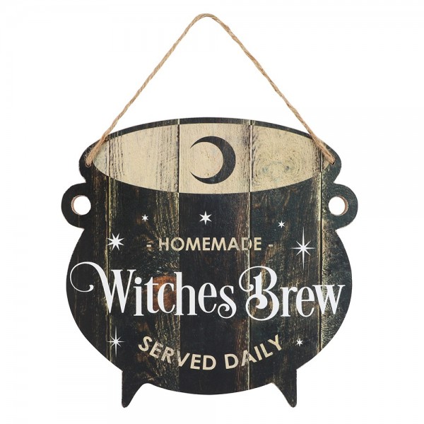 Homemade Witches Brew Hanging Sign