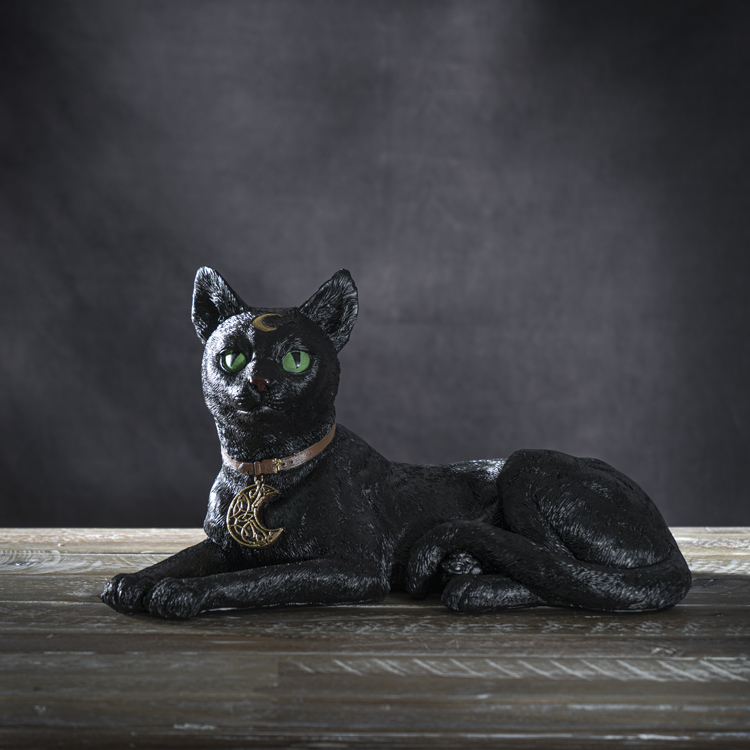 Laying Witchy Black Cat Laying Witchy Black Cat
