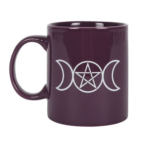 Purple Triple Moon Pentagram Mug