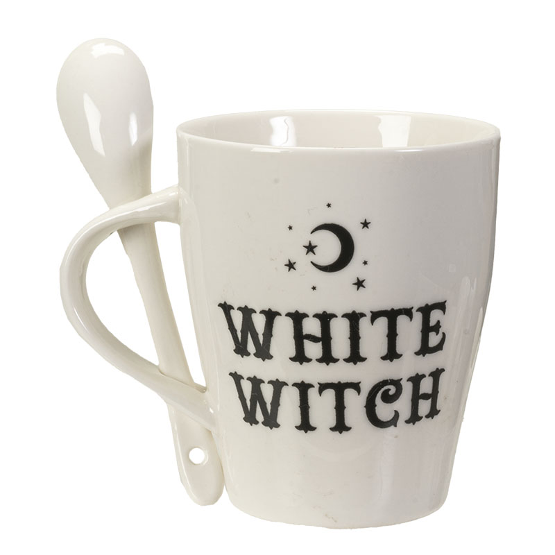 White Witch Mug & Spoon Set White Witch Mug & Spoon Set