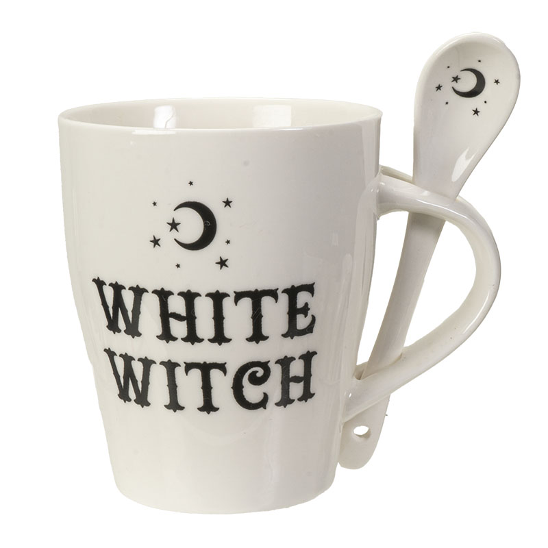 White Witch Mug & Spoon Set White Witch Mug & Spoon Set