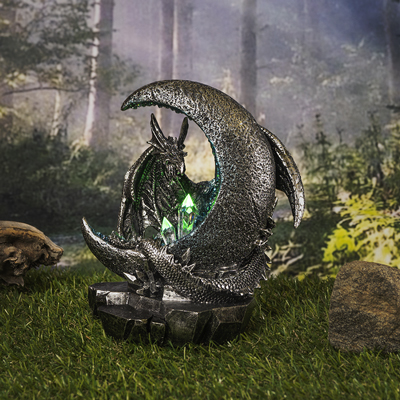 Dragon on Moon with LED Crystals Dragon on Moon with LED Crystals