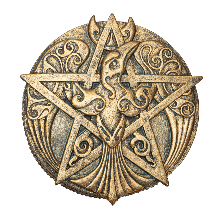 Boîte de pentagramme Corbeau celtique Boîte de pentagramme Corbeau celtique