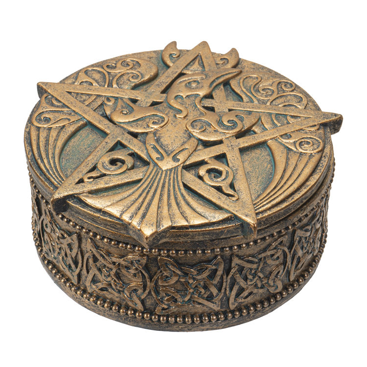 Boîte de pentagramme Corbeau celtique