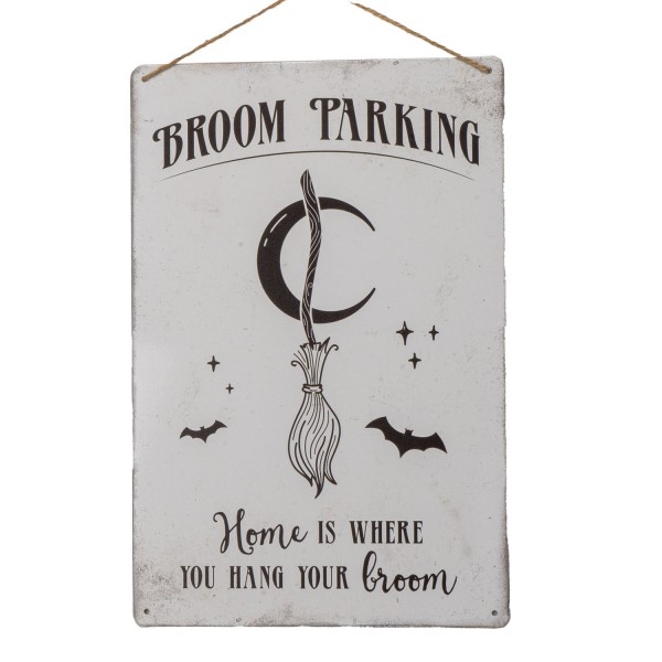 Broom Parking Metal Sign