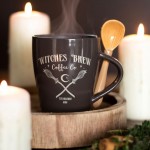 Witches Brew Coffee Mug with Broom Spoon