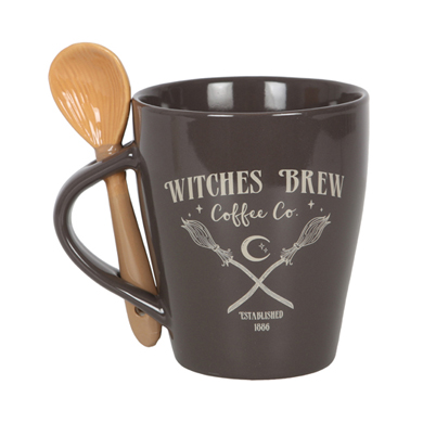 Sorcières Brew tasse à café avec cuillère à balai Sorcières Brew tasse à café avec cuillère à balai