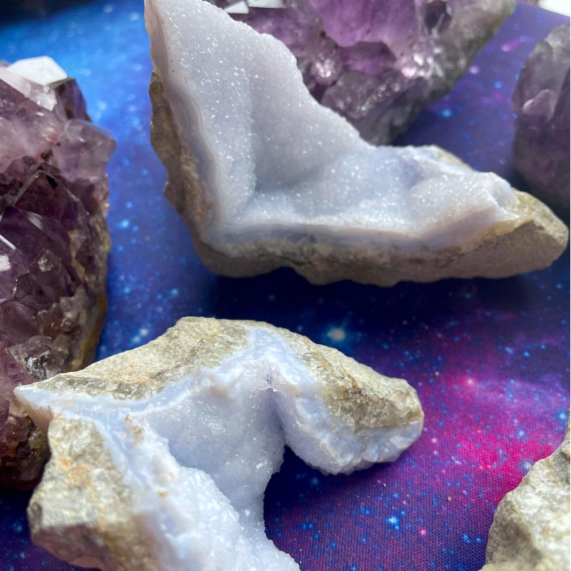 Blue Chalcedony Cluster Specimen Blue Chalcedony Cluster Specimen