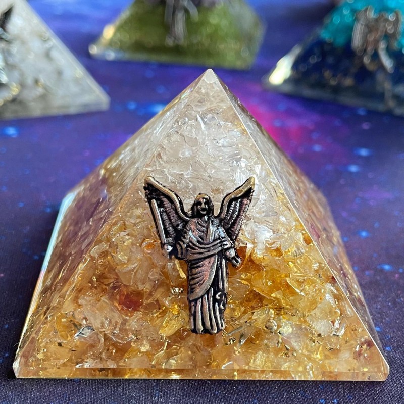 Orgone Pyramid: Citrine, Quartz & Uriel Orgone Pyramid: Citrine, Quartz & Uriel